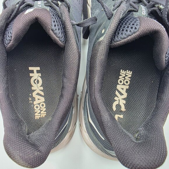 Hoka One One Clifton 7 Mens Size 10 Black White Athletic Shoes Running Walking main image 5